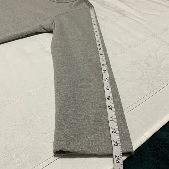 Triple Five Soul Crochet Back Long Sleeve Gray Sweatshirt Top Women's Size 2X - Picture 8 of 9